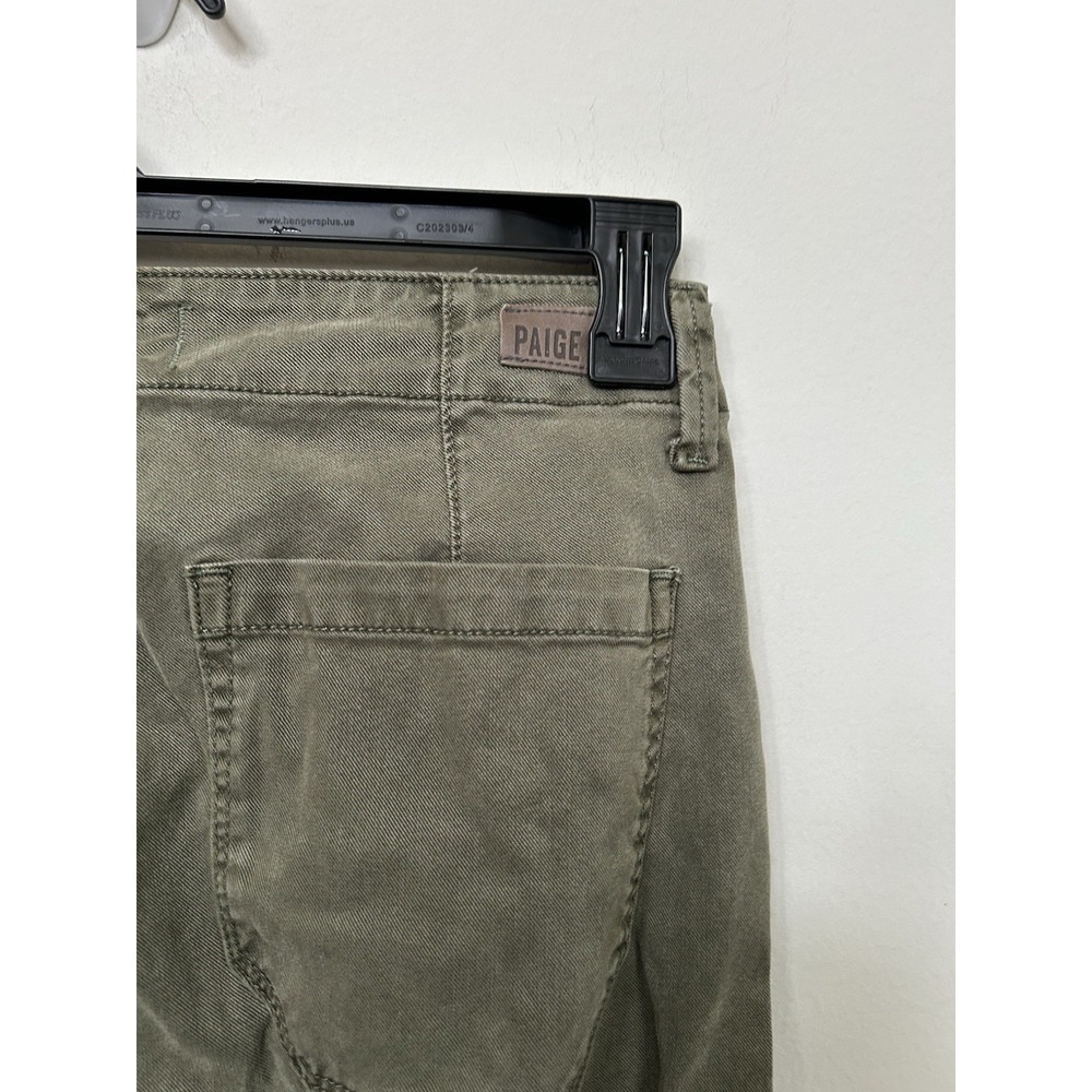 PAIGE Carly 27 Wide Leg Weekender Pant Vintage Ivy Green High Rise Utility Cargo - Picture 6 of 9